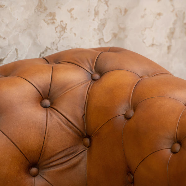 Edward Leather Chesterfield Single Seater Sofa