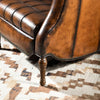 Nordic Leather Chesterfield Single Seater Sofa