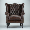 Ambre Leather Chesterfield Arm Chair