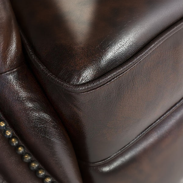 Ambre Leather Chesterfield Arm Chair