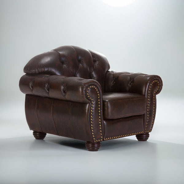 Volta Leather Chesterfield Single Seater Sofa