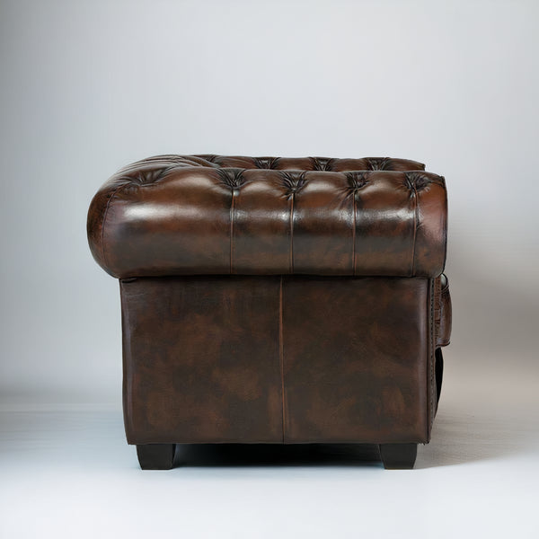 Adela Leather Chesterfield Single Seater Sofa