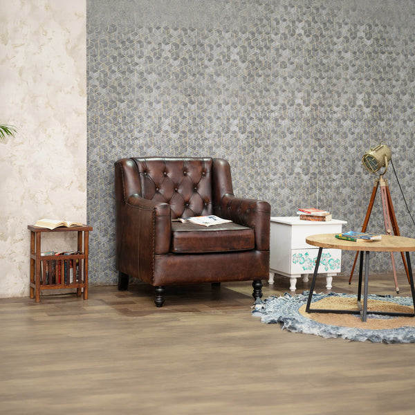 Brooklyn Leather Chesterfield Single Seater Sofa