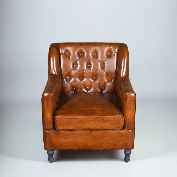 Roslin Leather Chesterfield Single Seater Sofa