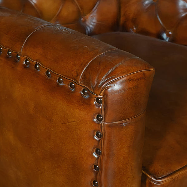 Roslin Leather Chesterfield Single Seater Sofa
