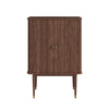 Studio London Walnut Wood Murray Bar Cabinet Stylish Modern Storage