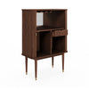 Studio London Walnut Wood Murray Bar Cabinet Stylish Modern Storage
