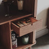 Studio London Walnut Wood Murray Bar Cabinet Stylish Modern Storage