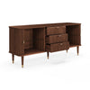 Studio London Walnut Wood Sideboard with 3 Drawer Mid Century Modern