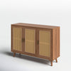 Talia 43" Wide Solid Wood Legs Rattan Sideboard