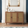 Talia 43" Wide Solid Wood Legs Rattan Sideboard