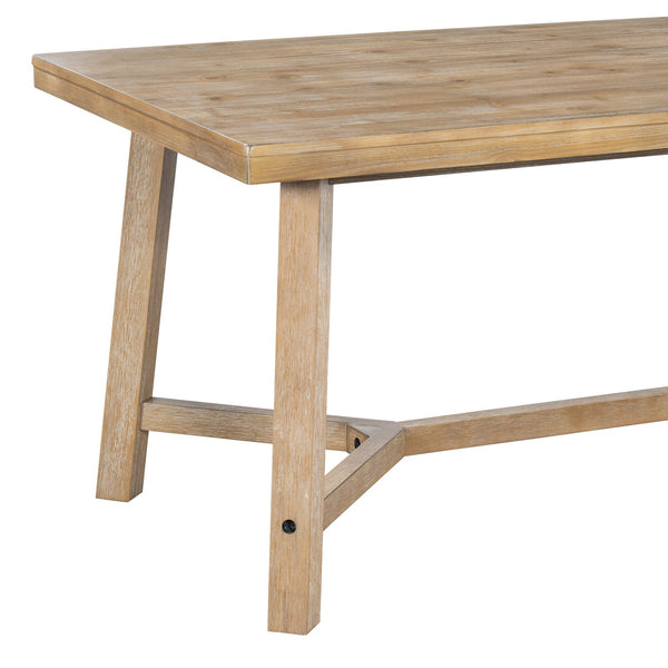 Trexm Farmhouse 6-piece Dining Sets with Upholstered by GDFStudio