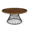 Very Home Odem Round Coffee Table - Black/Walnut
