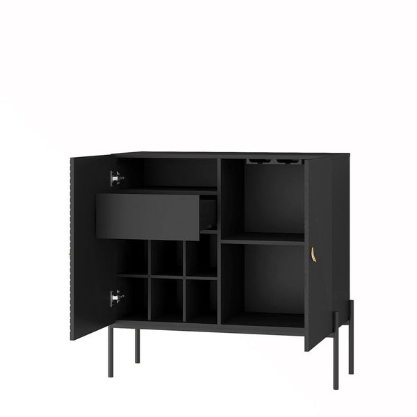 Versatile Home Coffee Bar Cabinet with Multiple Storage Options for Living and Dining Rooms