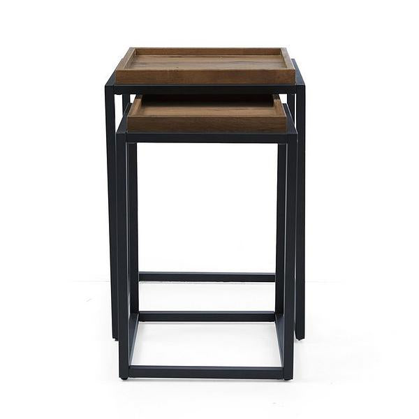 Very Home Harlem Square Nest of 2 Tables - Mid Oak - FSC® Certified