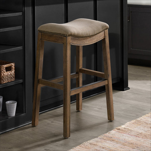 Williston Solid Rubber Wood Counter and Bar Stool