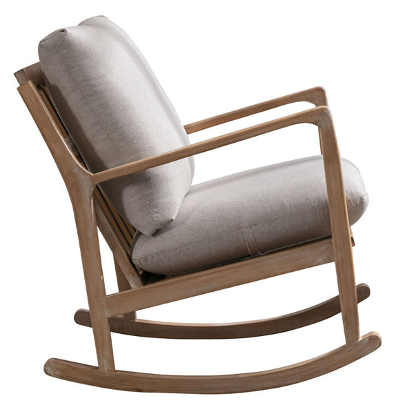 Zoller 26'' Wide Modern Soft Arm Rocking Chair with Wooden Frame and Removable Cushion
