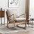 Zoller 26'' Wide Modern Soft Arm Rocking Chair with Wooden Frame and Removable Cushion
