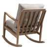 Zoller 26'' Wide Modern Soft Arm Rocking Chair with Wooden Frame and Removable Cushion