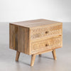 Atsana mango wood bedside table