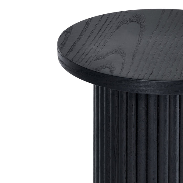 Julian Bowen Black Louis Fluted Drinks Table