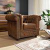 Casper Leather Chesterfield Single Seater Sofa