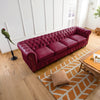 Fionna Leather Chesterfield Four Seater Sofa