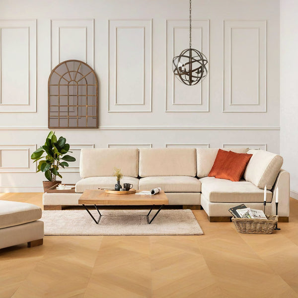 Blanco Fabric L-Shaped Sofa