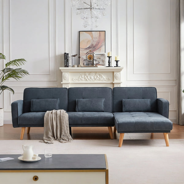 Claudia Fabric L-Shaped Sofa