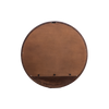 Marley round mirror with mango wood shelf