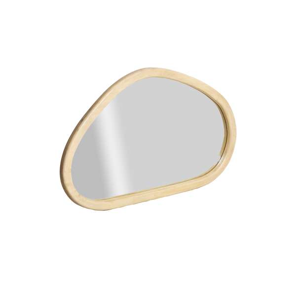 Marley Light Mango Wood Abstract Mirror