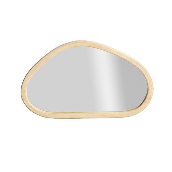 Marley Light Mango Wood Abstract Mirror