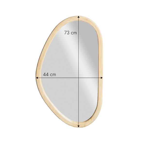Marley Light Mango Wood Abstract Mirror