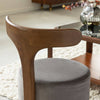 Small gray armchair in Adonis mango wood