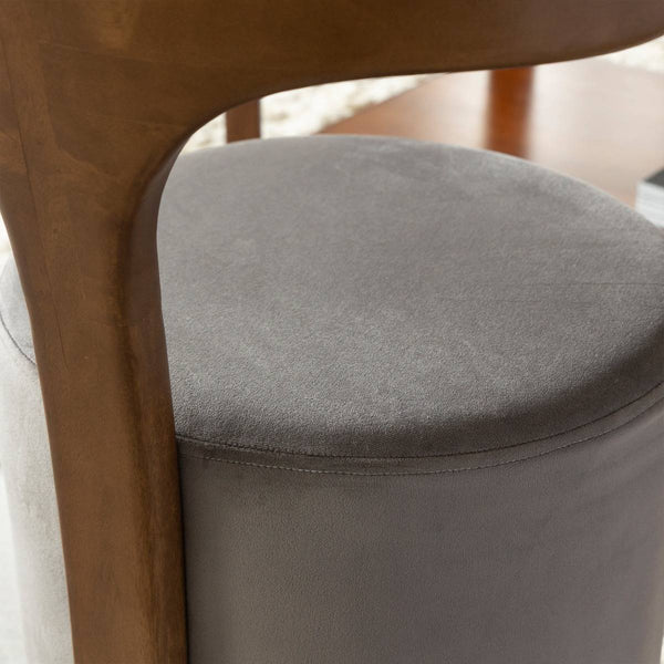 Small gray armchair in Adonis mango wood