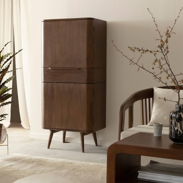 Alena dark mango wood cabinet