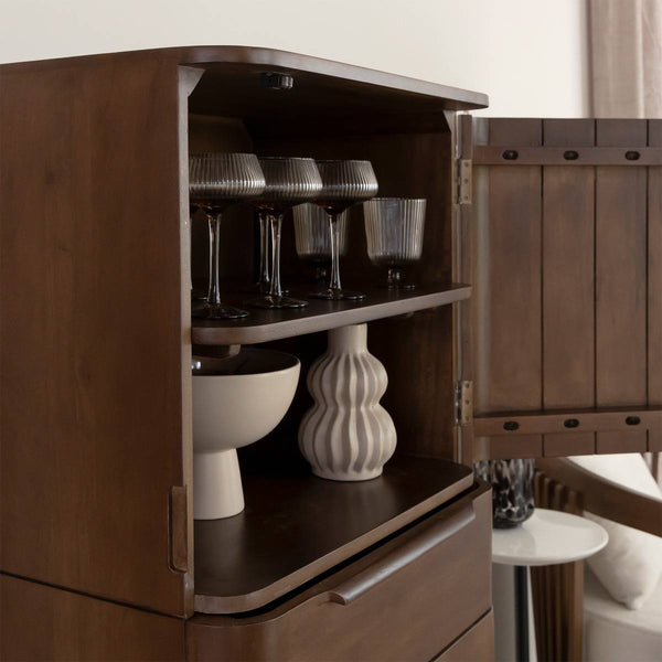 Alena dark mango wood cabinet