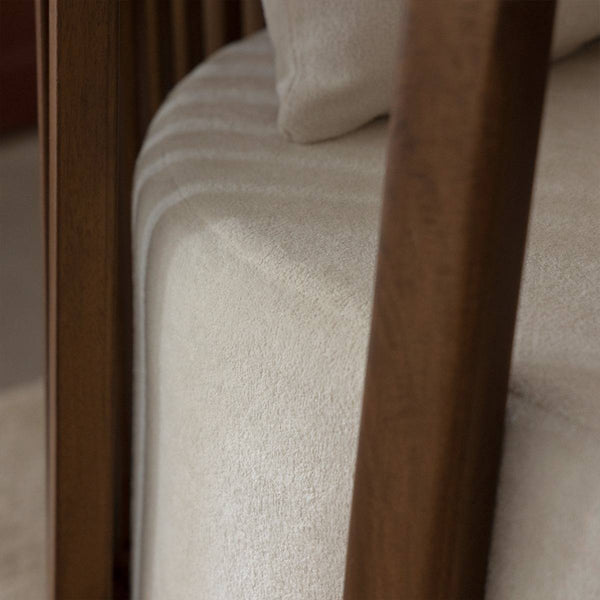 Terence mango wood and velvet armchair