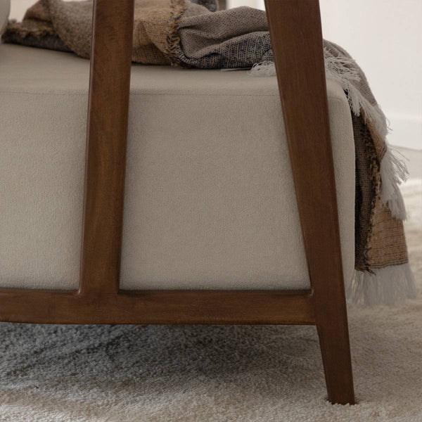 Terence mango wood and velvet armchair