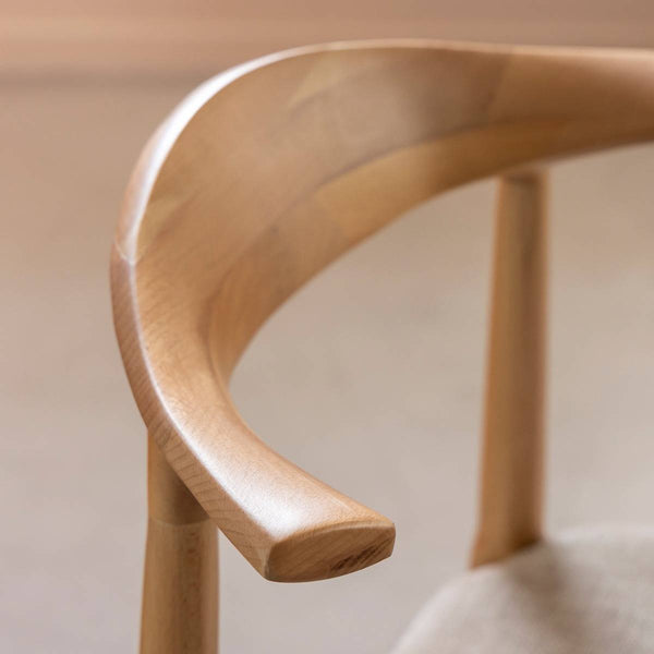 Aline light beech wood chair (set of 2)