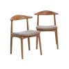 Aline light beech wood chair (set of 2)