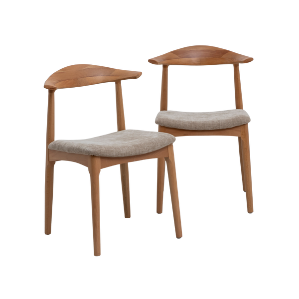 Aline light beech wood chair (set of 2)