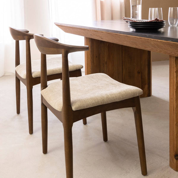 Aline dark beech wood chair (set of 2)