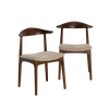 Aline dark beech wood chair (set of 2)