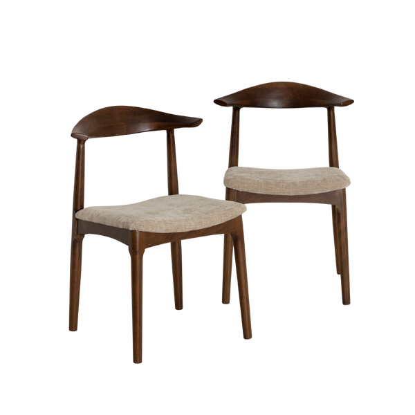 Aline dark beech wood chair (set of 2)