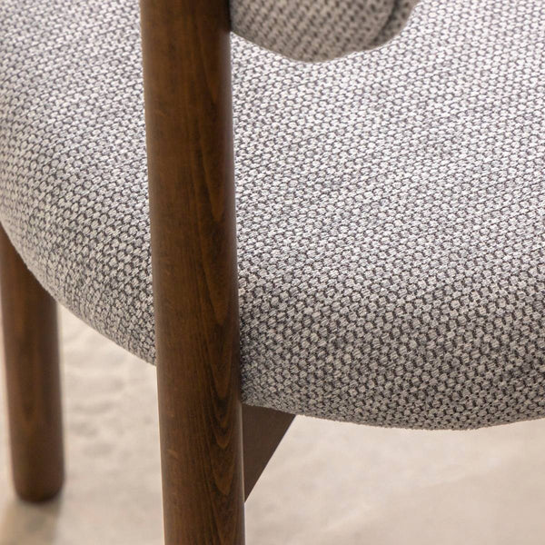 Aline dark beech wood and fabric chair (set of 2)