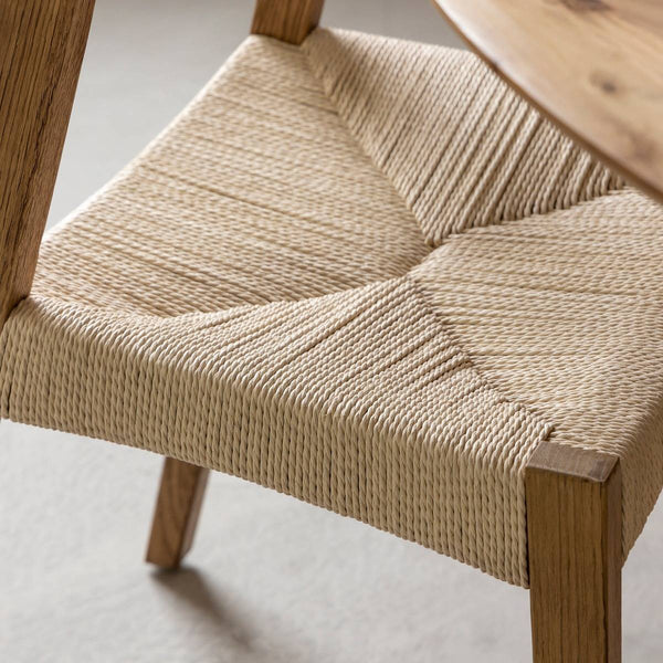 Auren Oak and Rope Chair (Set of 2)