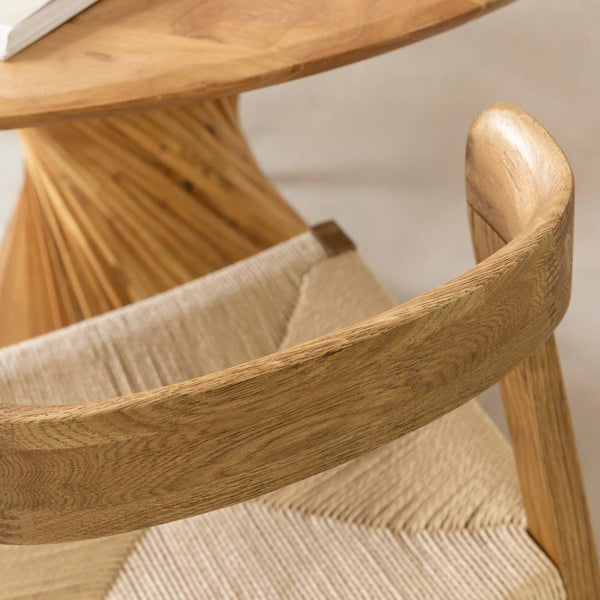 Auren Oak and Rope Chair (Set of 2)