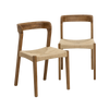 Auren Oak and Rope Chair (Set of 2)