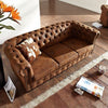 Sorrento Leather Chesterfield Three Seater Sofa